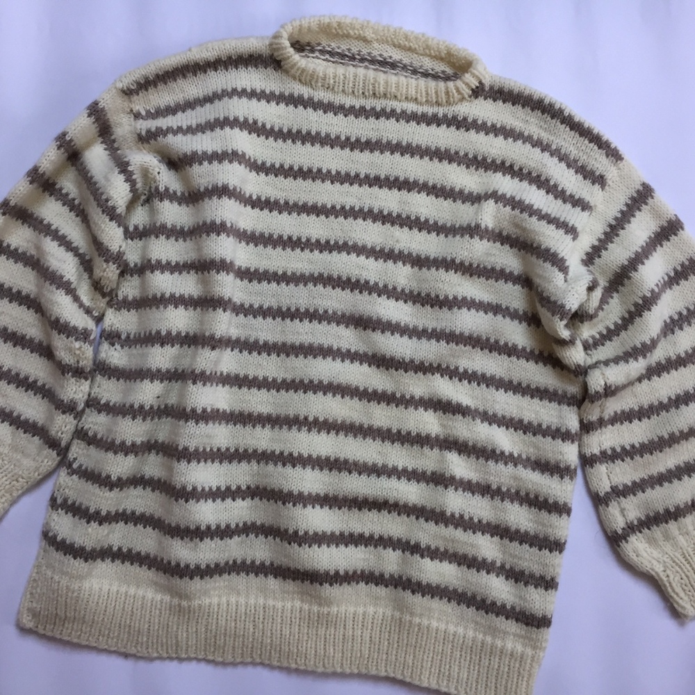HAND KNIT wool sweater (UNISEX) HYGGE!